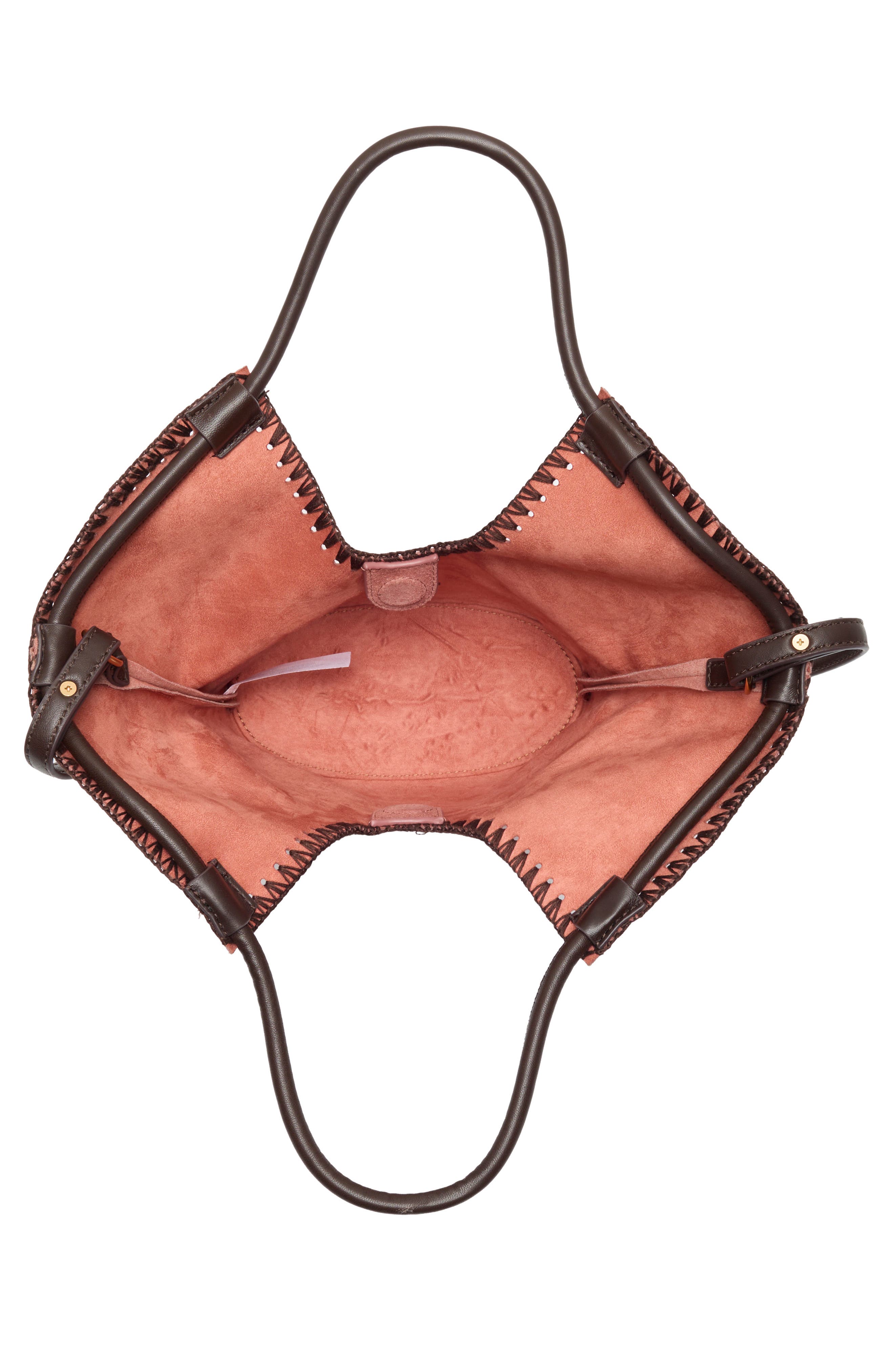 Lynn Whipstitch Suede Tote Bag, Alternate, color, TAUPE
