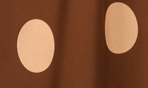 Parker Polka Dot Drawstring Maxi Skirt In Brown