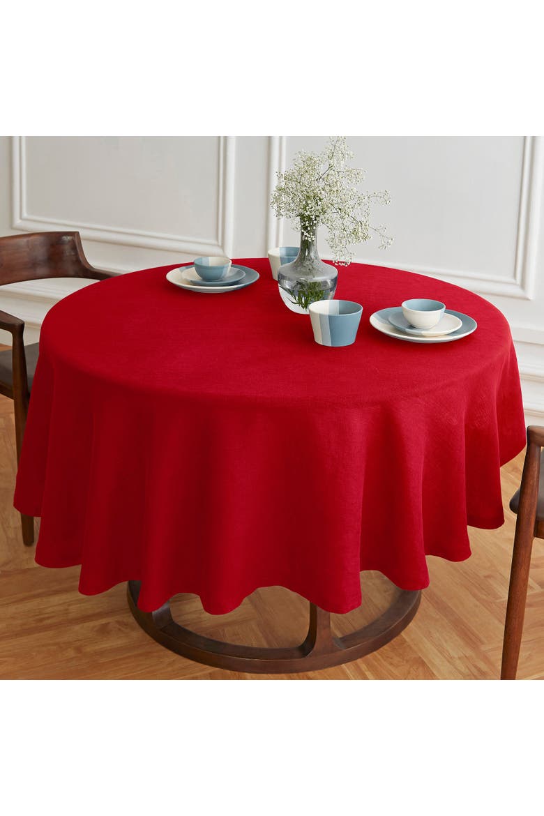 Linen Round Tablecloth - Sonoma, Alternate, color, Red
