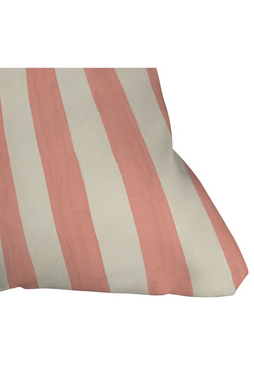 Deny Designs Stripe Square Throw Pillow In Pink