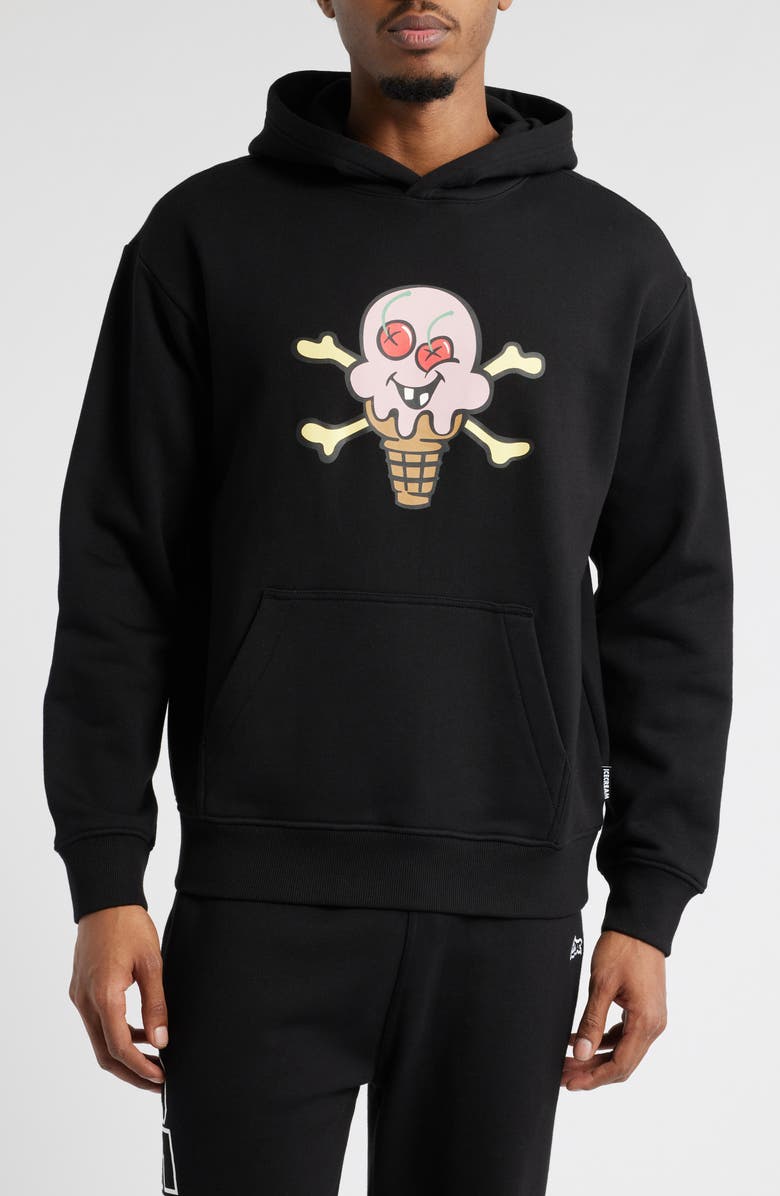 ICECREAM Cones Hoodie, Main, color, Black