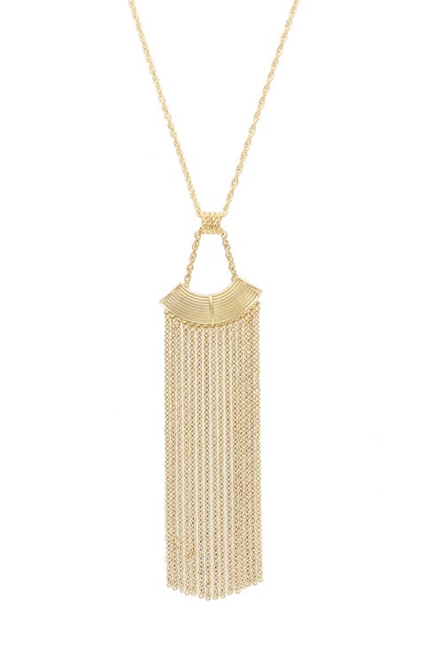 Bekkah Chain Fringe Pendant Necklace