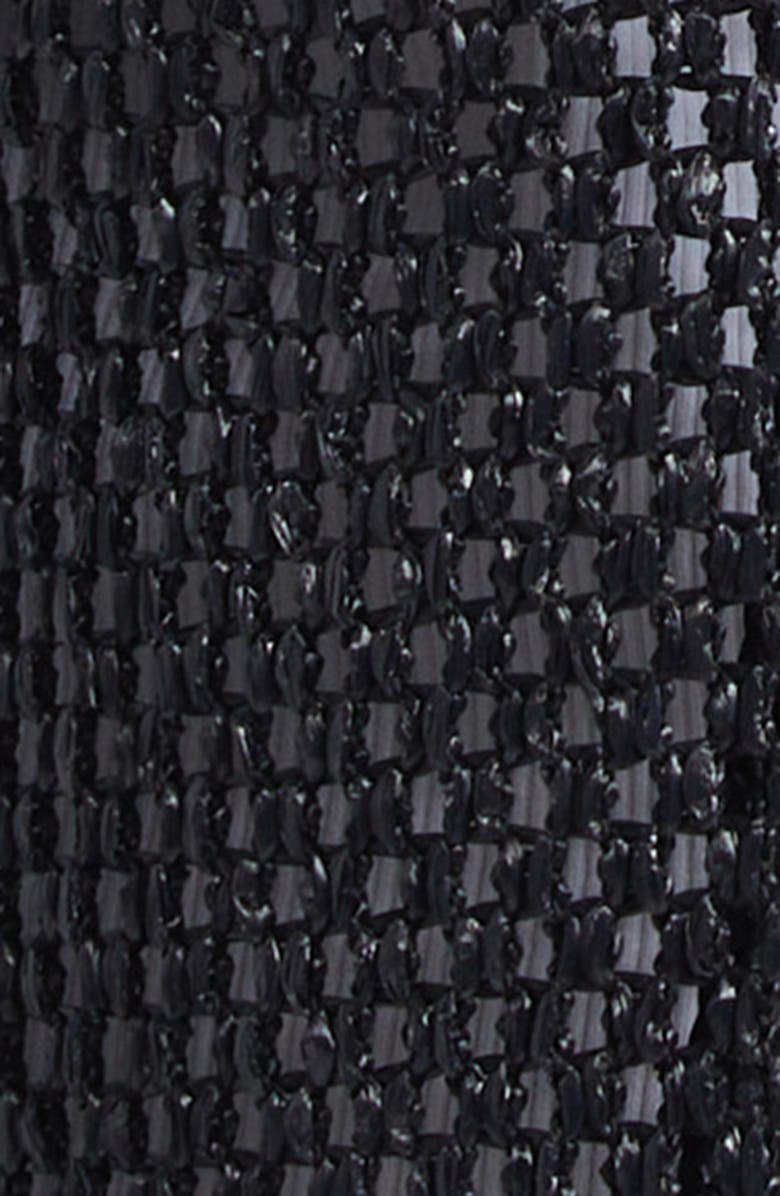 Dolce&Gabbana Portofino Double Breasted Raffia Mesh Sport Coat, Alternate, color, Black