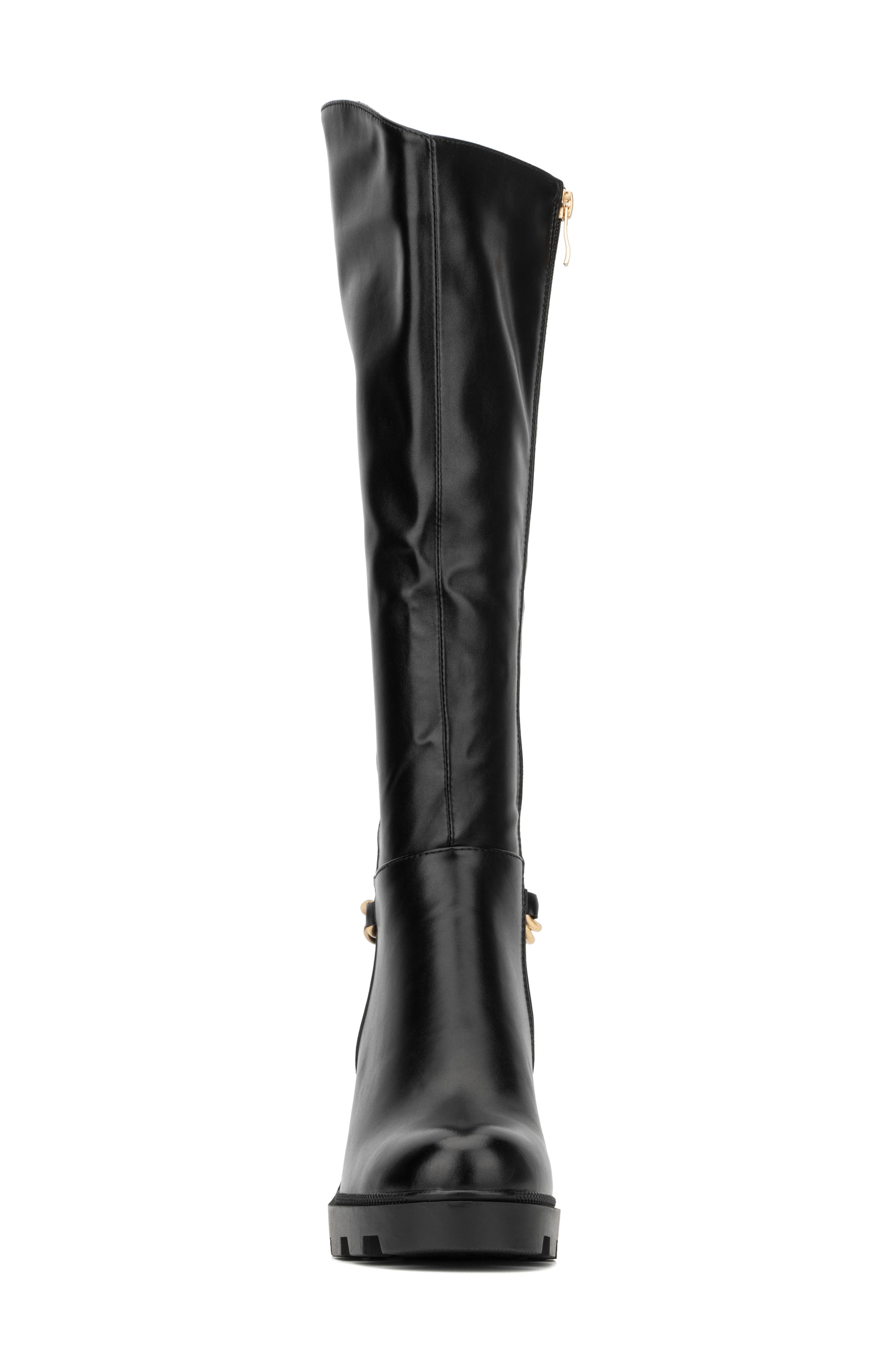 TORGEIS Athena Lug Sole Chain Boot, Alternate, color, Black