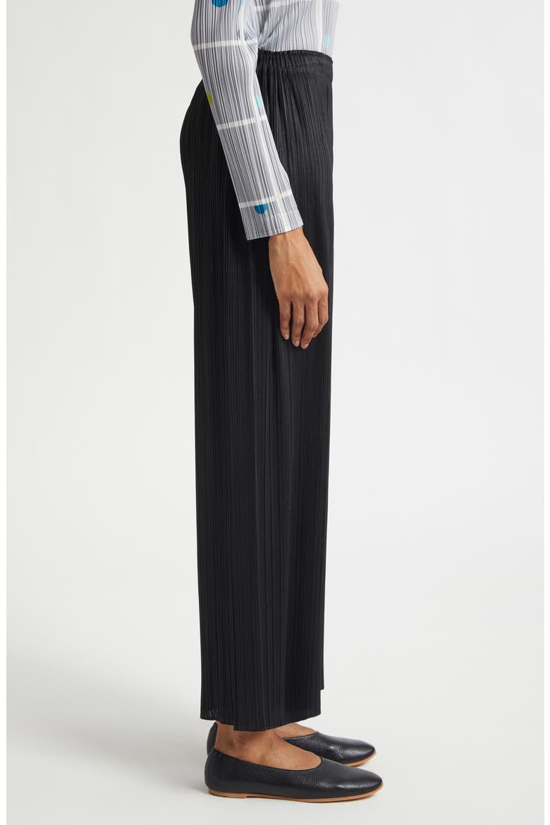 Monthly Color February Pleated Straight Leg Pants, Alternate, color, BLACK