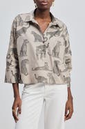 Reistor Oversized Cropped Button-Down Shirt
