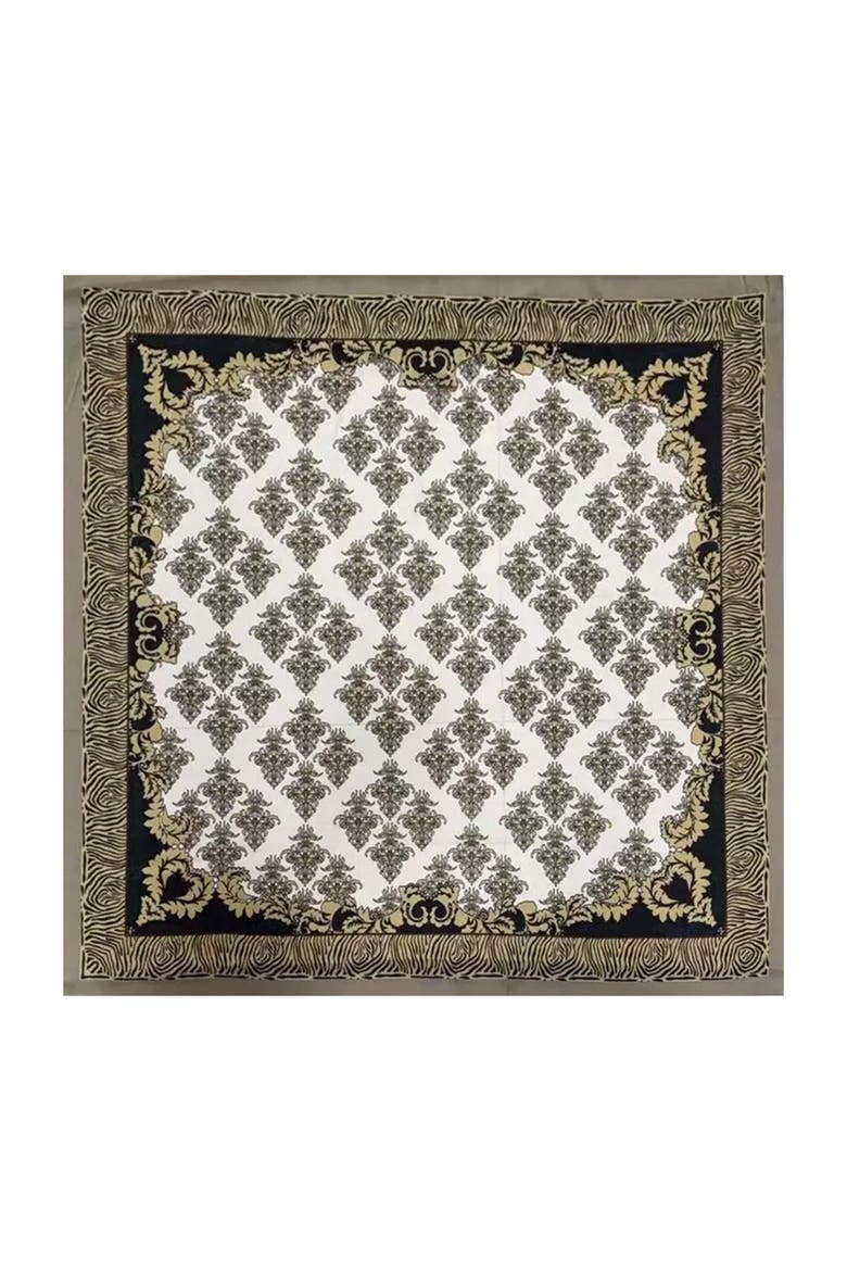 Pure Silk Vintage-Inspired Pattern Square Scarf, Alternate, color, Multi