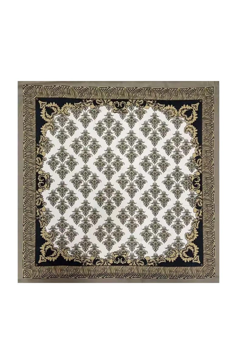 SILKSILKY Pure Silk Vintage-Inspired Pattern Square Scarf, Main, color, Multi