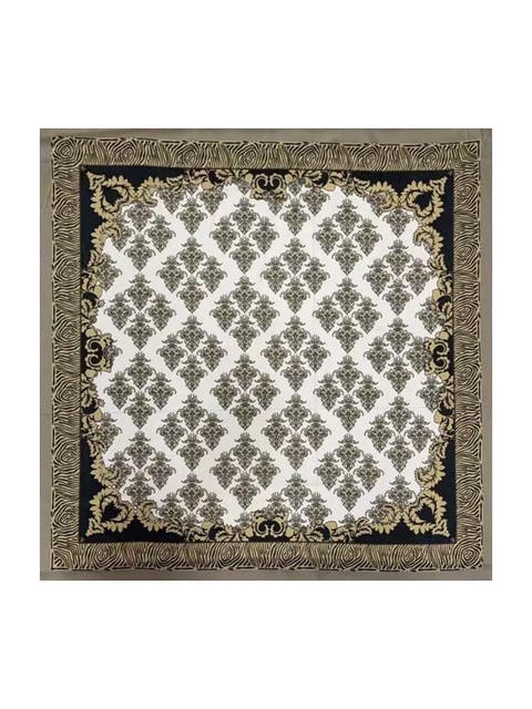 Pure Silk Vintage-Inspired Pattern Square Scarf