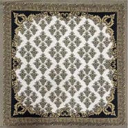 SILKSILKY Pure Silk Vintage-Inspired Pattern Square Scarf