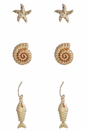 Sea Life Set of 3 Assorted Earrings