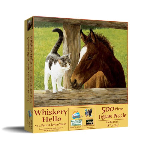 A Whiskery Hello 500 piece Jigsaw Puzzle for Adults
