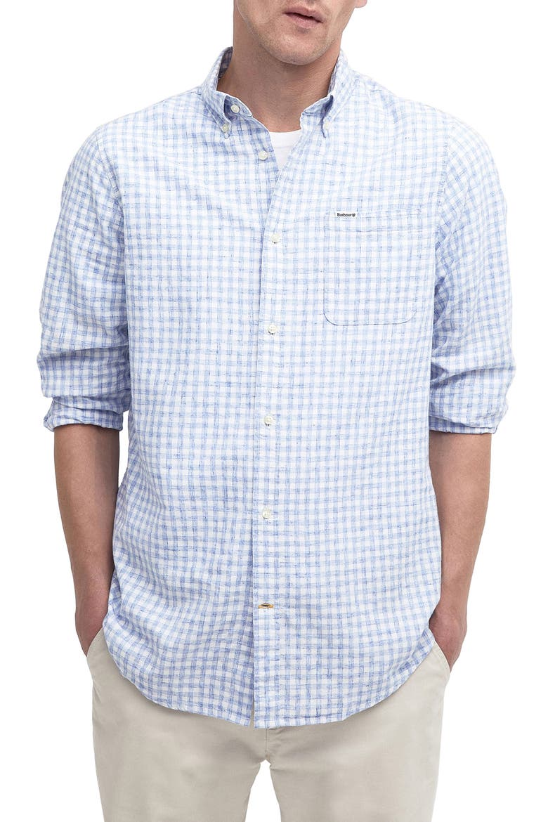 Kanehill Tailored Fit Button-Down Shirt, Main, color, SKY