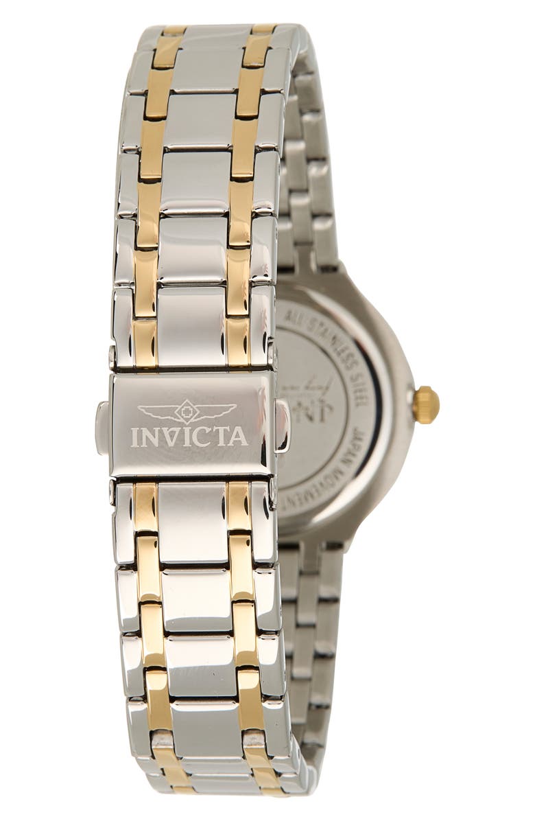 INVICTA Wildflower Quartz Two-Tone Bracelet Watch, 32mm x 7.9mm, Alternate, color, Black