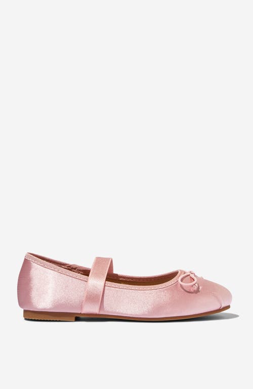 Cotton On Kids Kid's Olivia Ballet Flat In Crystal Pink Satin