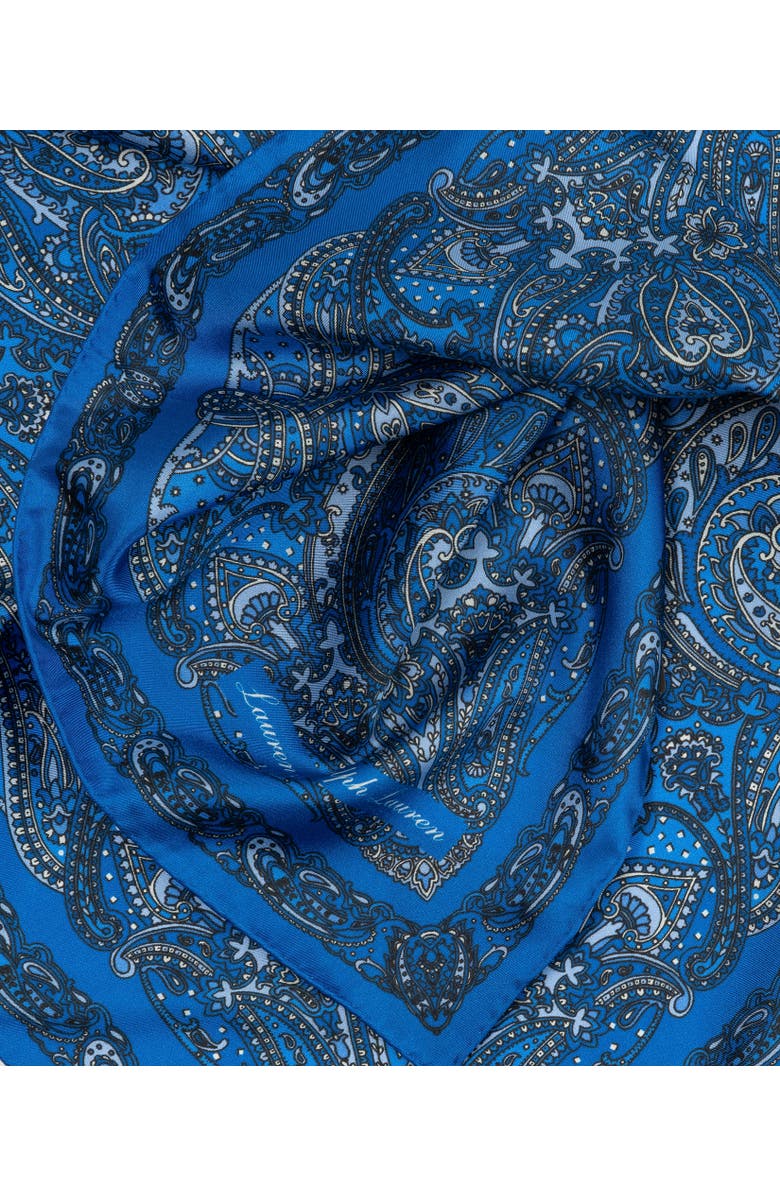 Lauren Ralph Lauren Paisley Bandana Small Square, Alternate, color, Navy