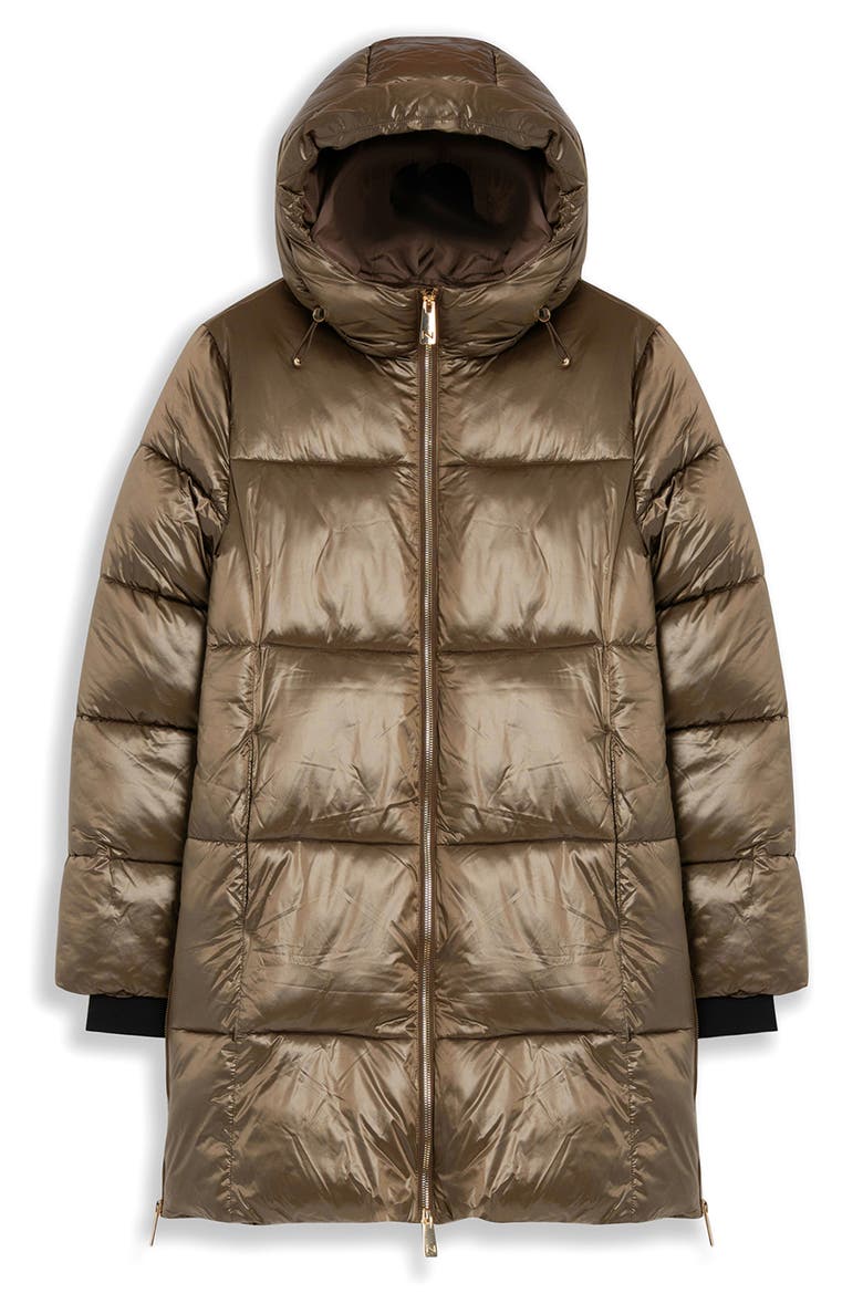 Alicia Water Resistant Hooded Parka Puffer Jacket, Alternate, color, MOCHA