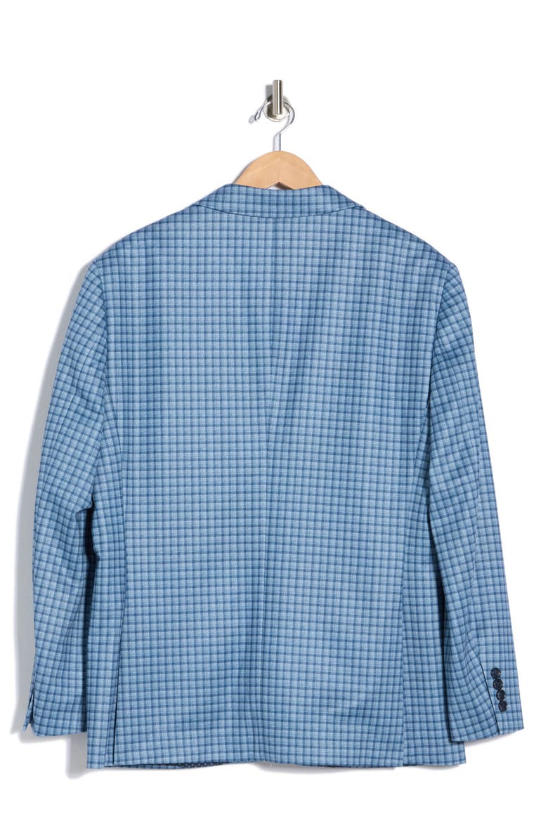 Duchamp Slim Fit Plaid 4-Way Stretch Sport Coat, Alternate, color, Navy