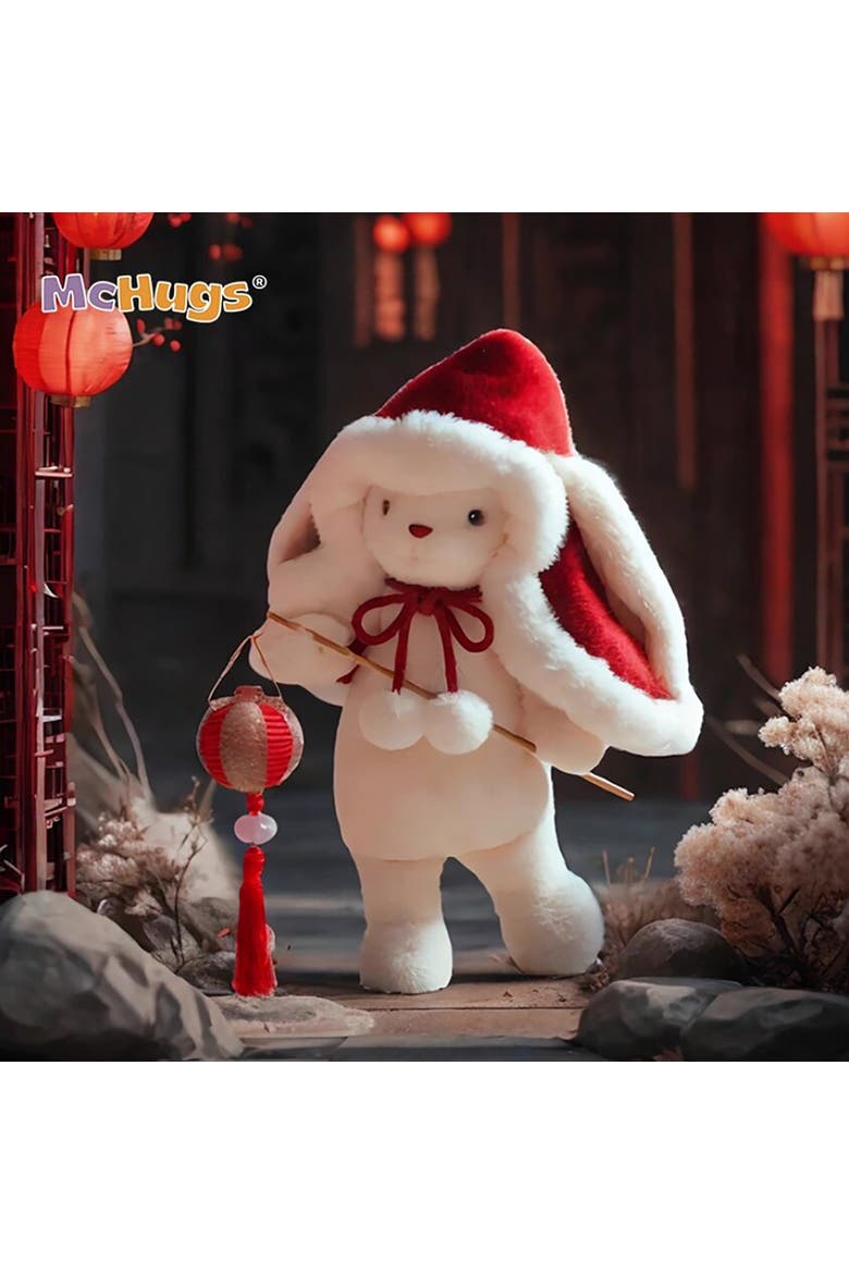 Red Riding Hood Smiling Rabbit 9.8in Plush, Alternate, color, Multicolored