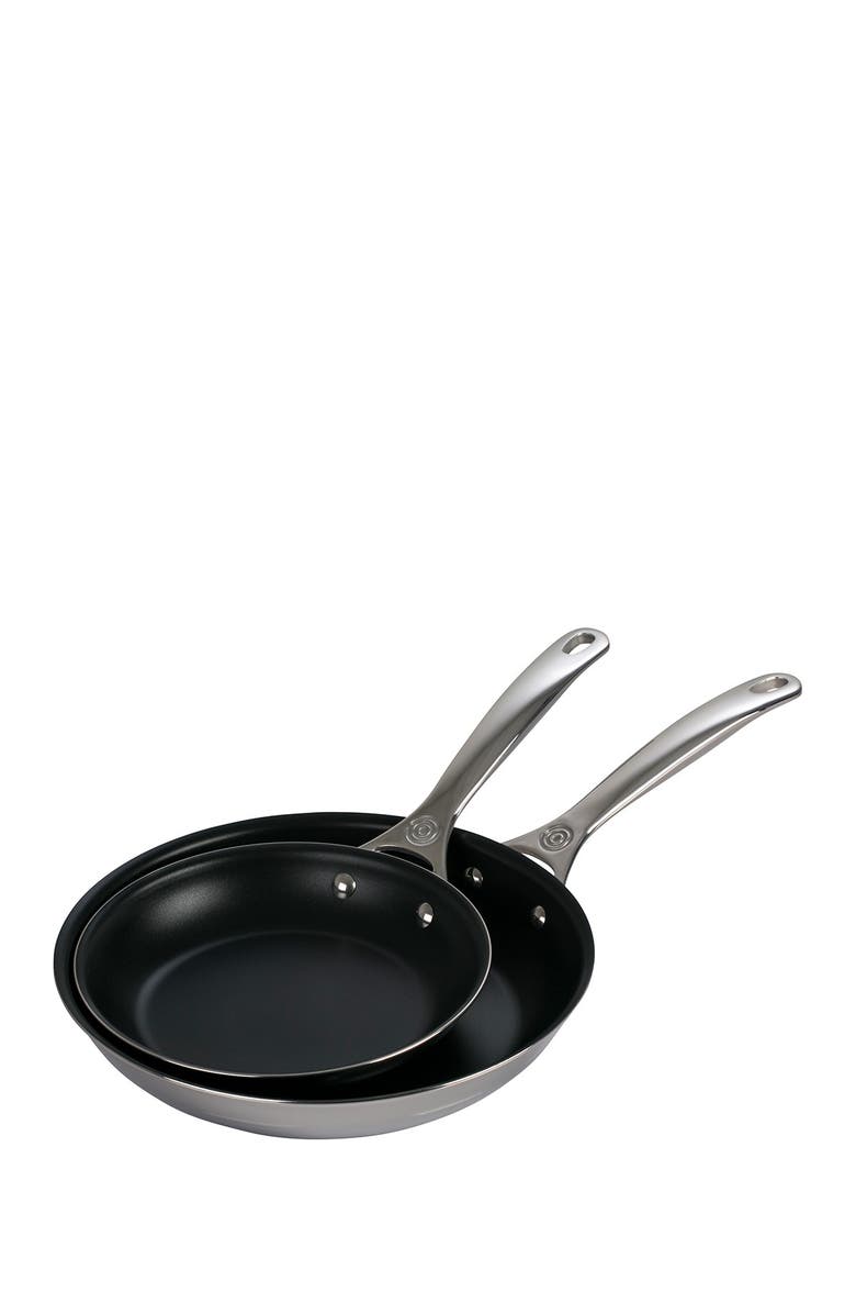 Le Creuset Set of 2 Nonstick Stainless Steel Fry Pans, Alternate, color,