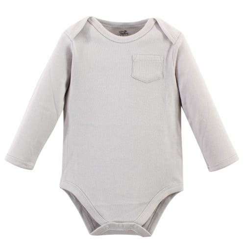 Touched By Nature Organic Cotton Long-sleeve Bodysuits In Multi