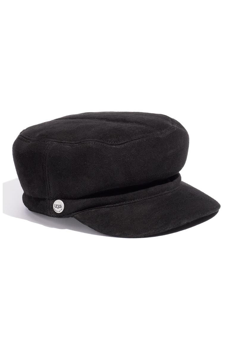 Australia 'Classic' Shearling  Cap, Main, color, BLACK