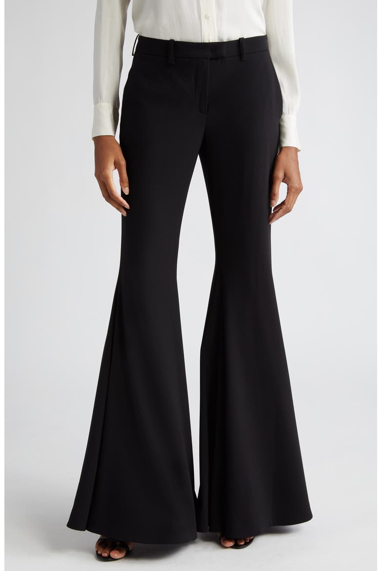 Joplin Virgin Wool Bell Bottom Pants, Main, color, BLACK