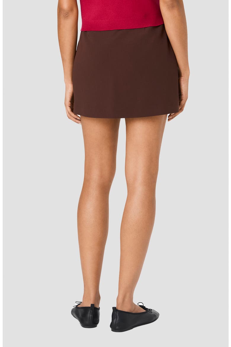 Azra Stretch Twill Miniskirt, Alternate, color, COCOA BROWN