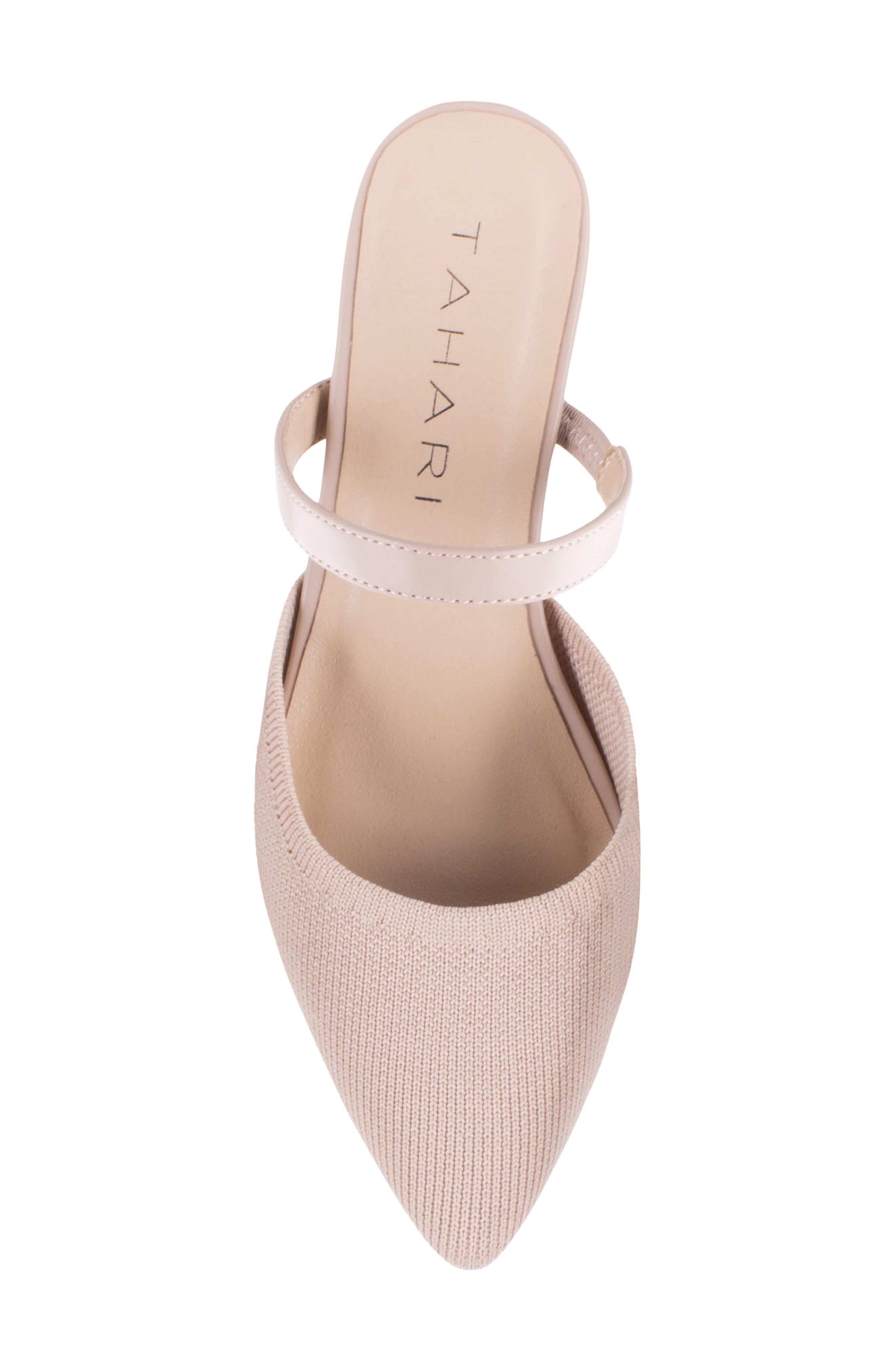 Fuji Pointed Toe Kitten Heel Mule, Alternate, color, NATURAL