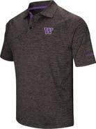 COLOSSEUM Men's Colosseum Black Washington Huskies Down Swing Polo