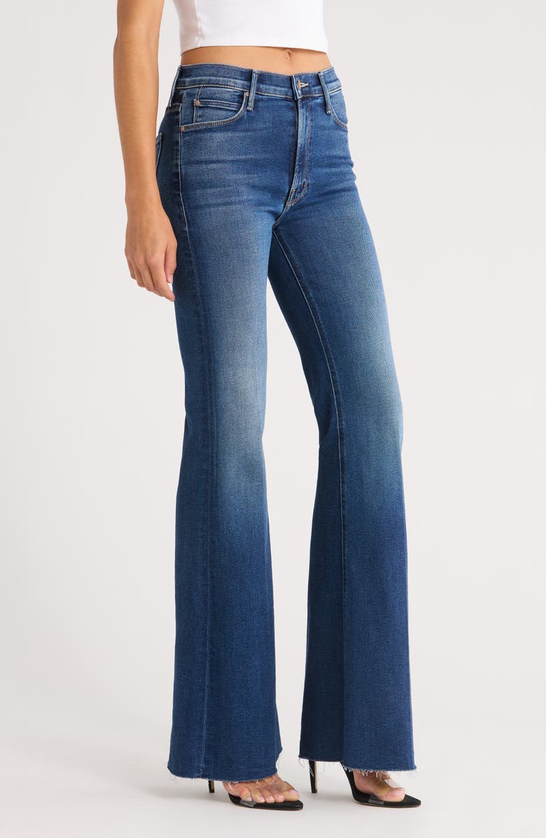 The Doozy High Waist Fray Hem Flare Jeans
