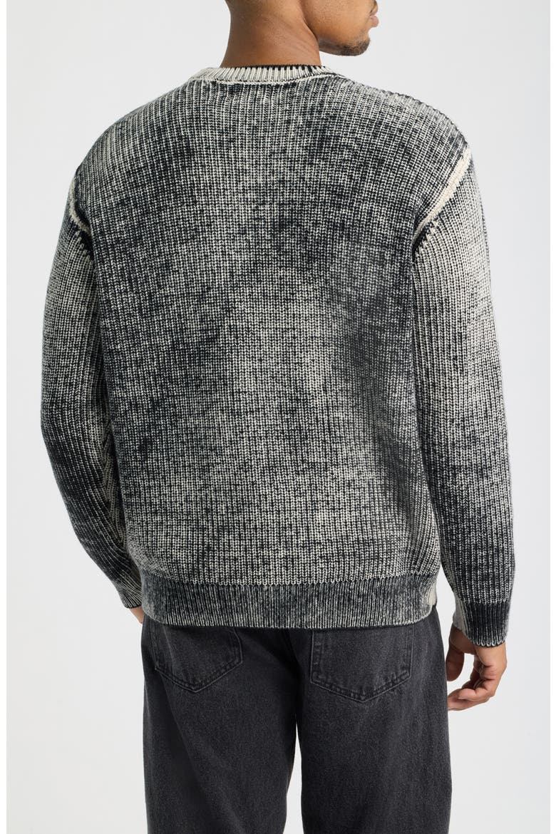 Spray Effect Sweater, Alternate, color, DARK BLACK MULTI