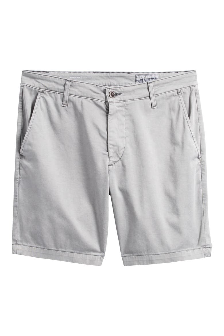 Wanderer 8.5-Inch Stretch Cotton Chino Shorts, Alternate, color, SULFUR SILVER PHANTOM