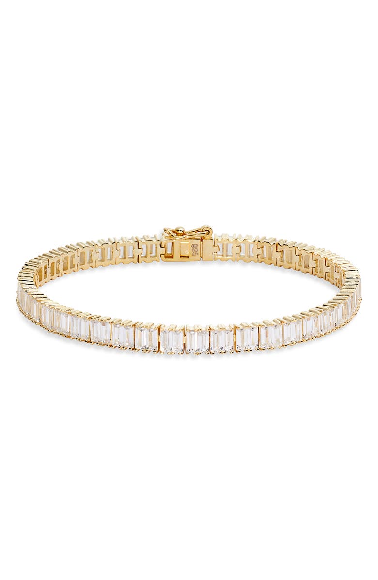BY ADINA EDEN Adina's Jewels Baguette Tennis Bracelet, Main, color,
