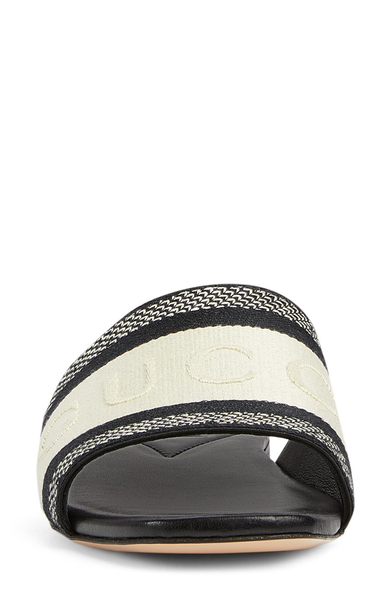 Gucci Jane Slide Sandal, Alternate, color, 8843 Black-White/ Black