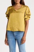 Joie Ruffle V-Neck Blouse