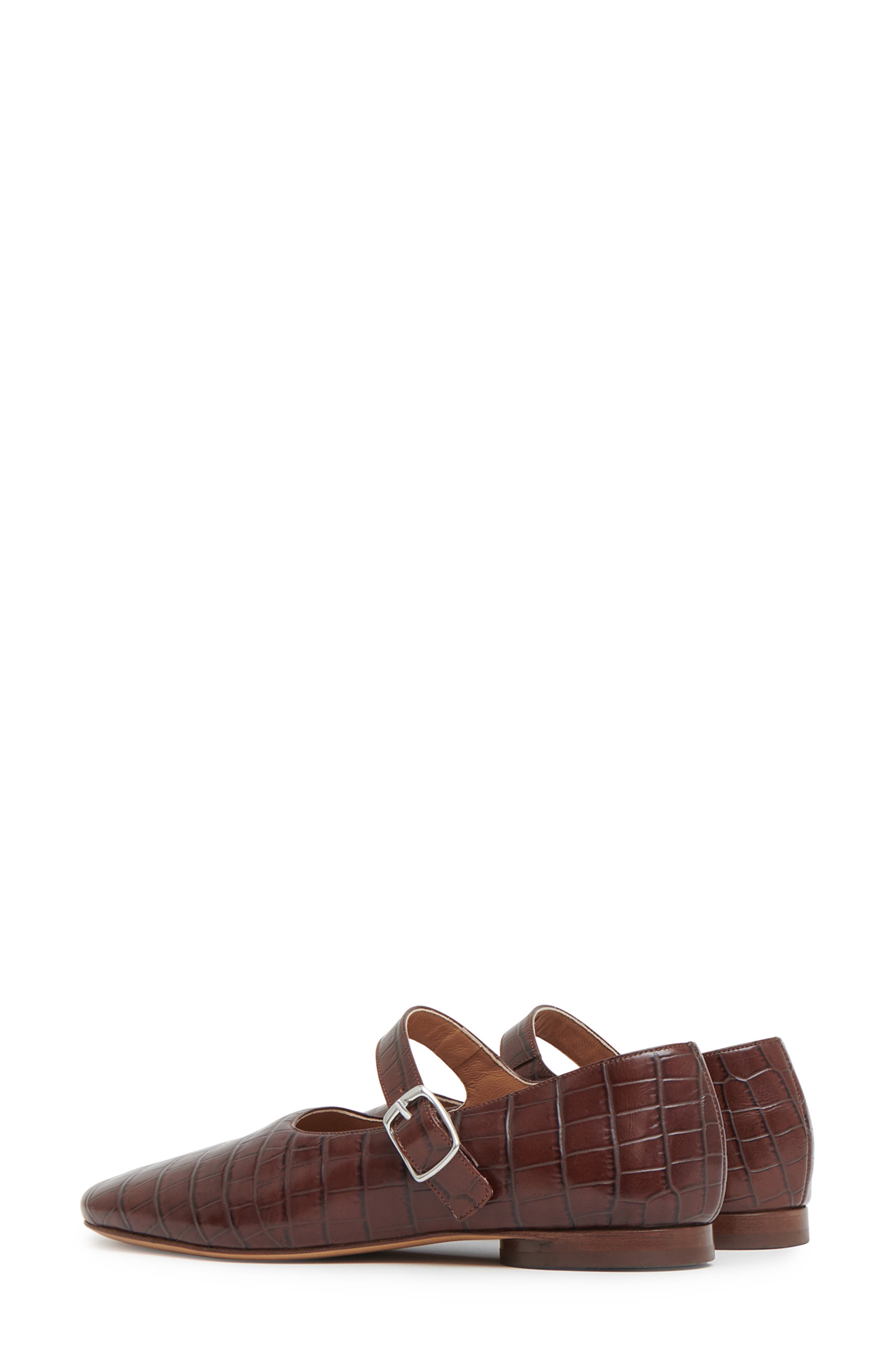 Mansur Gavriel Glove Mary Jane Flat, Alternate, color, Chocolate