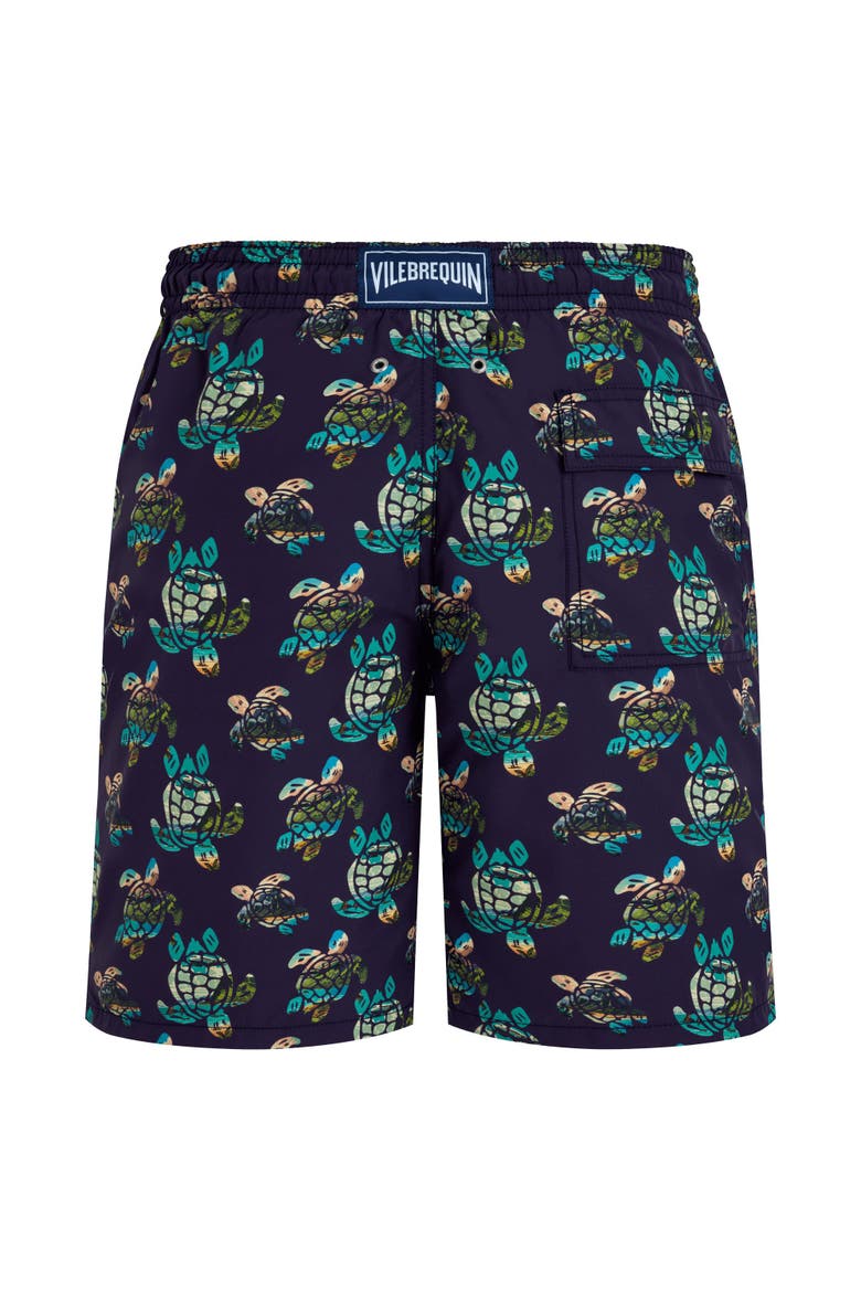 Men's Landscape Turtle Board Shorts, Alternate, color, MINUIT
