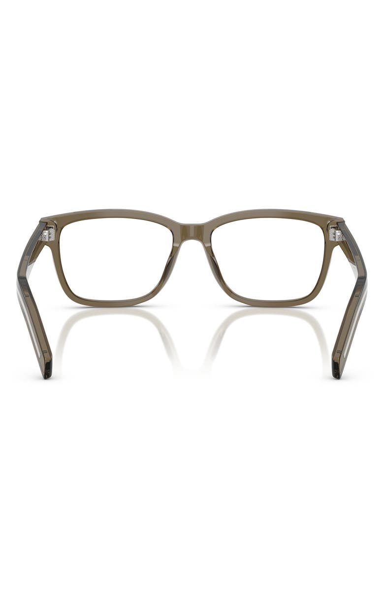 Prada 53mm Rectangular Optical Glasses, Alternate, color, Transparent