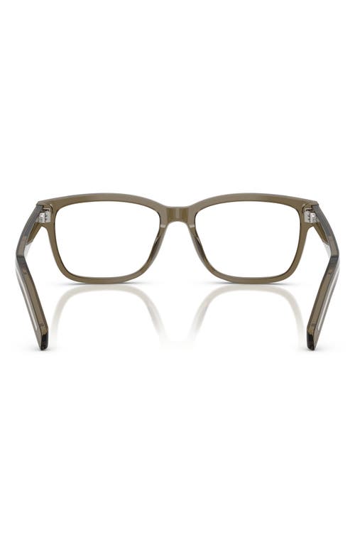 Prada 53mm Rectangular Optical Glasses In Transparent