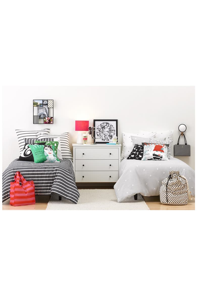 polka dot duvet cover & shams, Alternate, color, PLATINUM