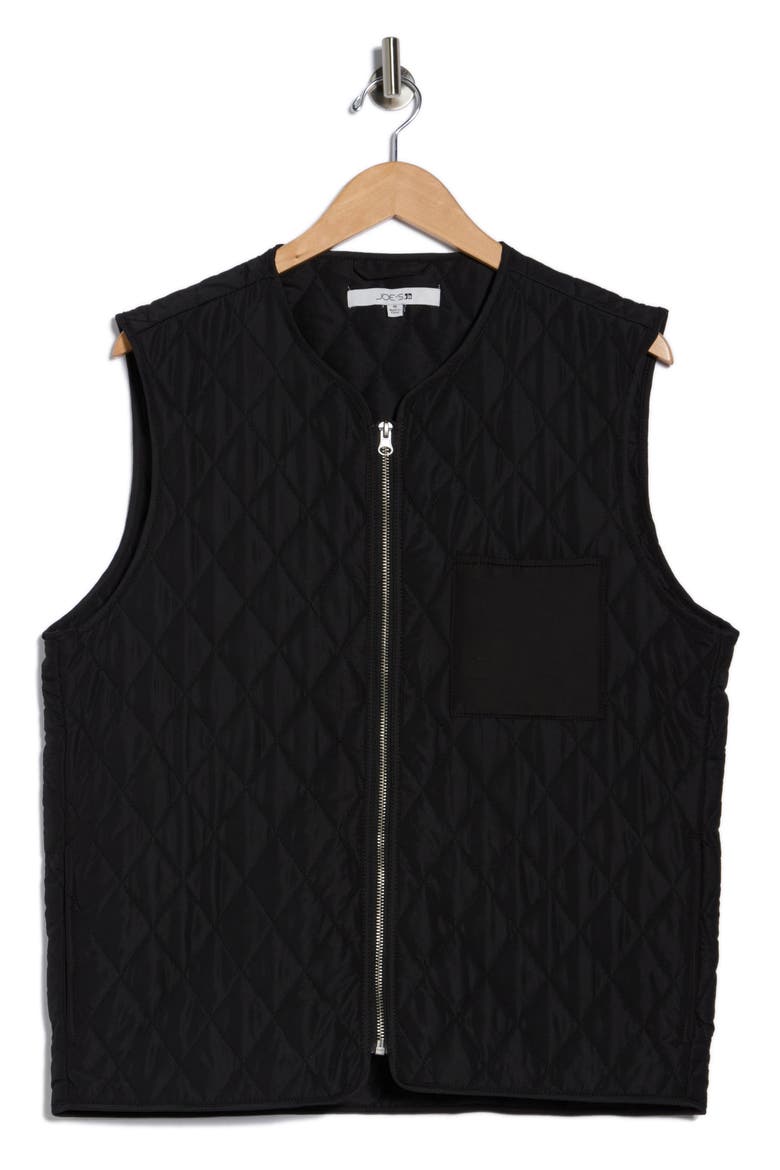 Diamond Quilted Vest, Alternate, color, JET BLACK