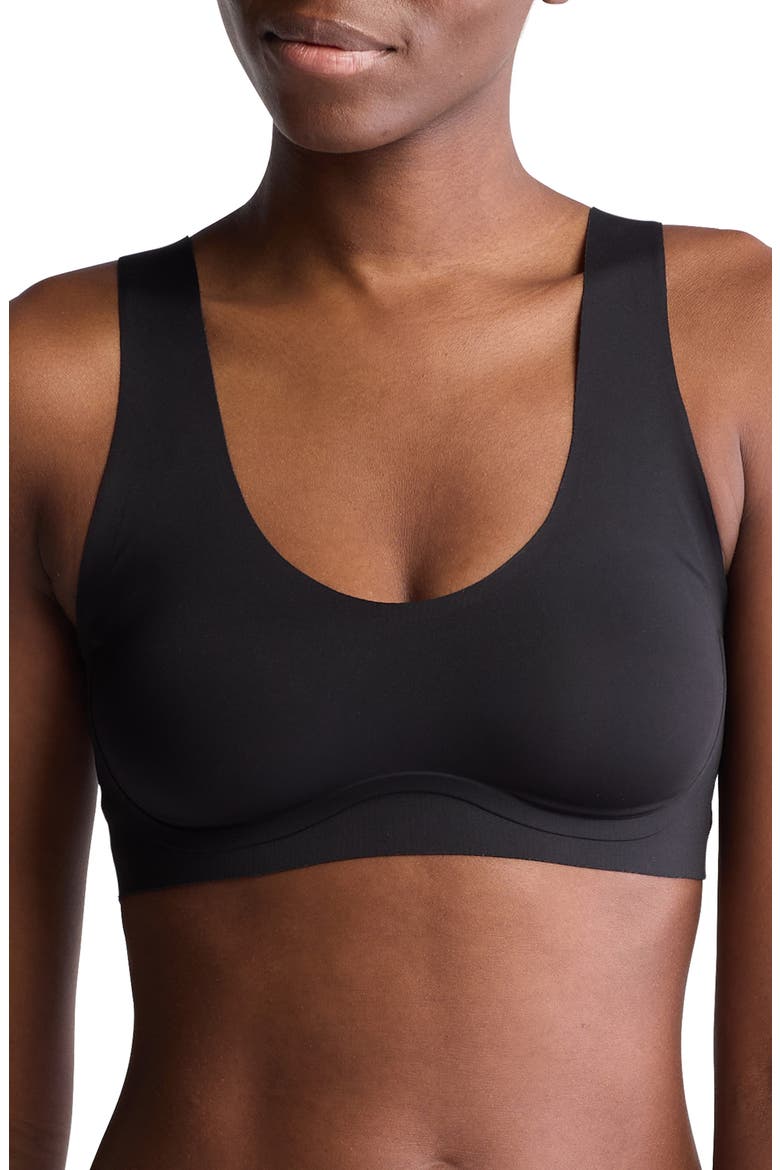 Invisible Gel Wire Bralette, Main, color, BLACK
