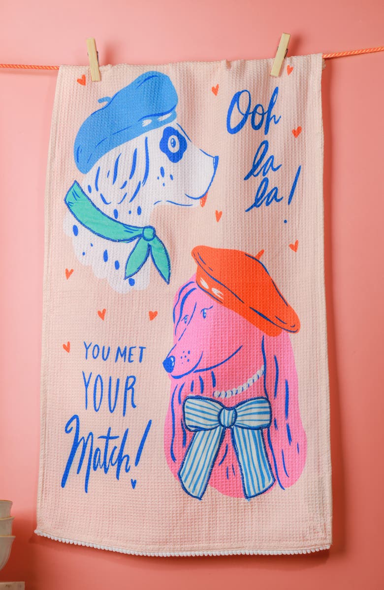 Tiramisu Chic Canine Set of 3 Kitchen Towels, Alternate, color, Multi