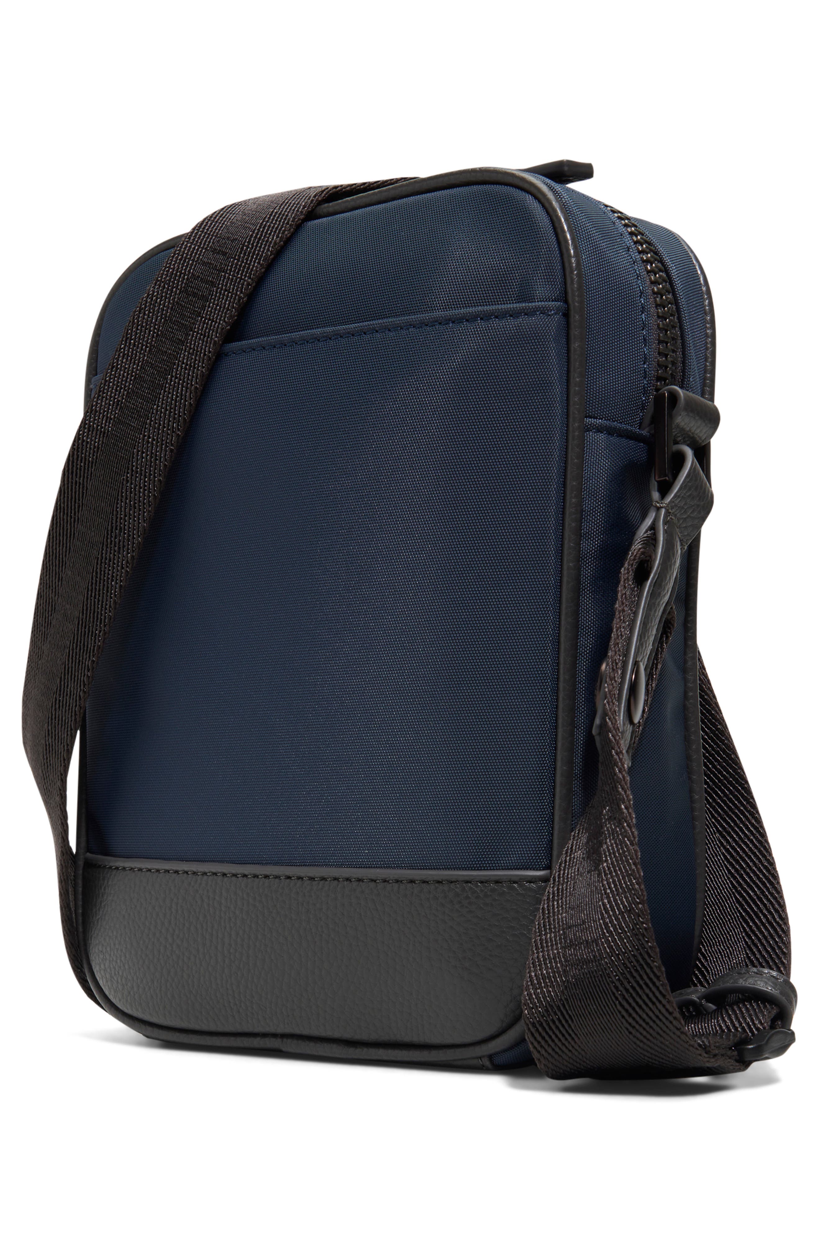 Ted Baker London Fairford Sling Crossbody Bag, Alternate, color, Navy Nylon/ Black Coffee