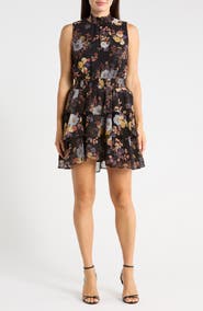 Ted Baker Floral Smocked Waist Tiered Minidress