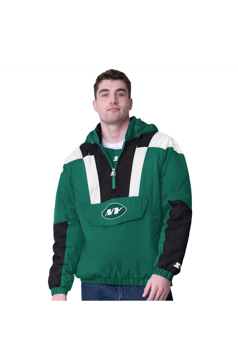 STARTER Men's Starter  Green New York Jets Charger Pullover Jacket, Main, color, 