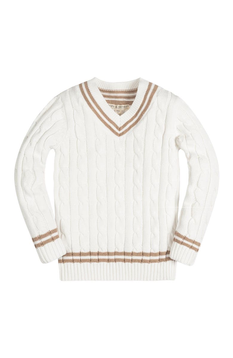 Hope & Henry Boys' Organic V-Neck Cricket Sweater, Kids, Main, color, 