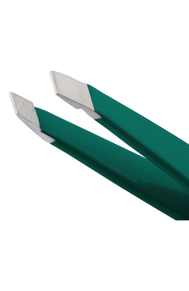 TWEEZERMAN Emerald Shimmer Mini Slant Tweezer Case, Alternate, color,