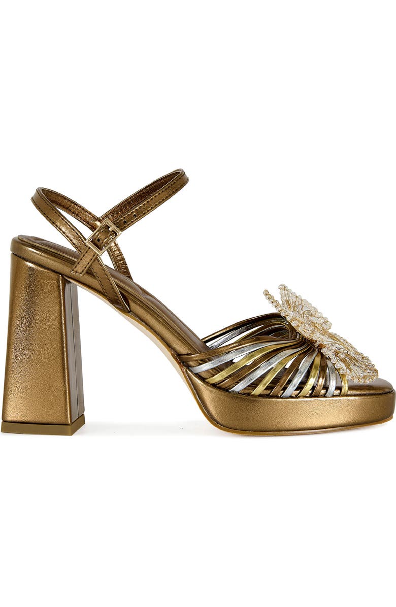 AZALEA WANG Seraphina Ankle Strap Platform Sandal, Alternate, color, Bronze